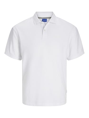 JACK&JONES Herren Jorfrederiksberg Polo Ss Noos Poloshirt, Bright White, S – Ansicht 1