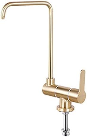 Brushed Gold Kitchen Faucet 360° Swivel Drinking Water Filter Compatible with All Water Filtration & Reverse Osmosis Systems Premium Quality Tap for Home Use