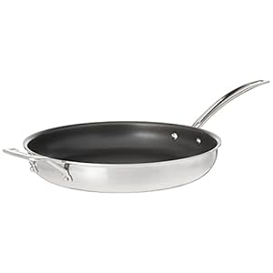 Cuisinart MultiClad Pro 12″ w/Helper Handle Skillet, Inch, Non Stick Stainless Steel