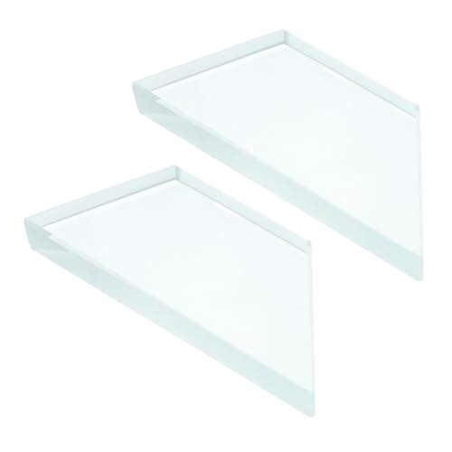 MUCKLILY 2Pcs Optical Glass Lens for Middle School Physics Teaching Apparatus Trapezoidal Optical Glass Bricks for Educational Experiments and Demonstrations