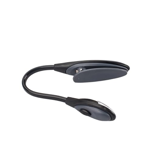 Garneck Adjustable Mini Portable LED Book Light Flexible Clip Reading Lamp Energy Efficient Design for for Reading at Home The Go Grey