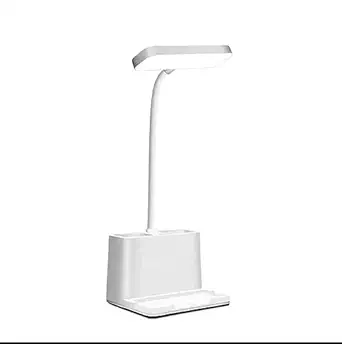 KNM10 W Stepless Dimmable Study Reading Eye Protection Rechargeable Touch Controlled LED Table Lamp 3 Gear Lighting LED Desk Lamp with Pen Holder(with 2000mAh Lithium-ion Battery)