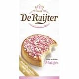 De Ruijter Sprinkles Anese Pink and White (Muisjes Roze Wit) 4 Packages of 9.8 Ounce Each