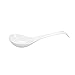Porlien White Bone China Large Soup Spoons-11" Soup Ladles (11 Inches)
