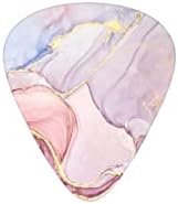 UNKVROL Marble Guitar Picks for Acoustic Guitar Girls Pink 12 Pack Includes Thin Medium Heavy Gauges, Guitar Pick7, AY444