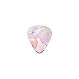 UNKVROL Marble Guitar Picks for Acoustic Guitar Girls Pink 12 Pack Includes Thin Medium Heavy Gauges
