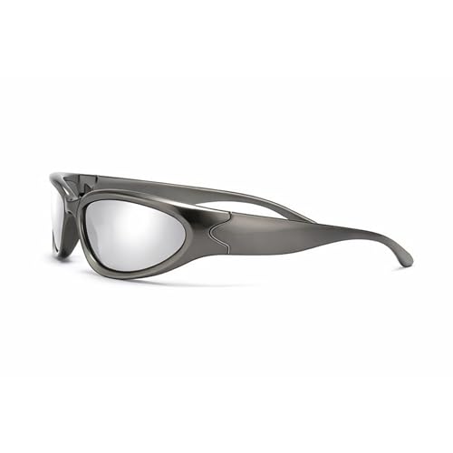 Image of Dervin UV Protected Wraparound Y2K Sunglasses for Men & Women, Full Rim Trending & Stylish Sports Shades