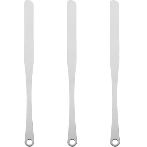 PRETYZOOM Espátulas de Acero Inoxidable para Mezclar Maquillaje 3 Piezas Herramienta Mezcladora Cosmética para Base de Maquillaje Coreana Accesorio Profesional para Aplicación y Mezcla