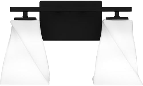 Quoizel Stetson 2-Light Matte Black Bath Light