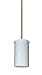 Besa Lighting 1TT-440419-SN 1X50W E12 Stilo 7 Pendant with Carrera Glass, Satin Nickel Finish