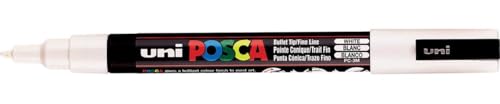 Posca PC-3M blanc lot de 6 marqueurs peinture pointe fine conique