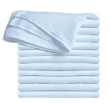 Clips N Grips® Birdseye Flatfold Cloth Diapers, 12 Count (Baby Blue)