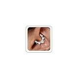 MIYUEFAN Piercing Nariz Acero Quirurgico, Hipoalergénico Aro Septum Anillo Piercing Oreja Labio Anillo Tragus Hélice Daith Cartílago Rook Pendientes (A - Plata(8mm))
