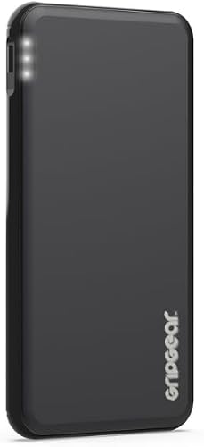 Grip Gear 10000mAh12V Output ! Portable Charger, Power Bank, Battery Pack with USB c Cable - Battery Pack Compatible with iPhone,Android etc(Black), Fast Charging, tri outputs