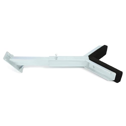 KUAFU Adjustable Bow Rest Catcher for Boat Trailer Compatible with 3 inch Wide Trailer Tongues (3x3 or 3x4) Assembly Silvery Steel Bracket