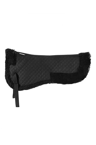 HORZE Fur Half Pad | Durable, Breathable, Non-Slip Correction Saddle Pad - Black – Horse