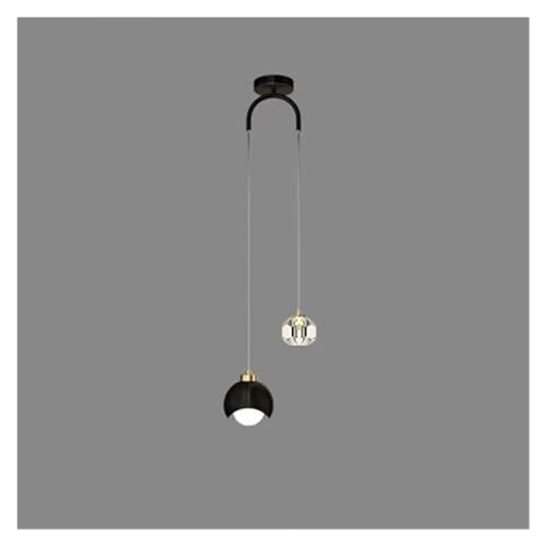 Modern Simple Crystal Pendant Light Luxury Bedroom Bedside Hanging Lamp