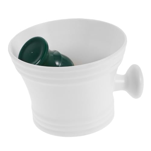 FIXOSHEE Kit de Cuidado de Barba para Hombre con Cuenco Grande para Espuma Cepillo con Mango Antideslizante Espuma para Afeitado Suave Portátil para Uso Diario y Viaje