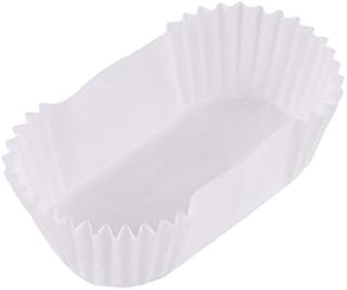 TOPBATHY 2. 8 Inch Oval Baking Cup, 1000 PCS Boat Shaped Paper Cups for Muffins Cupcakes, Mini Loaf Liners for Home Baking (White)
