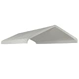 ShelterLogic 10' x 20' AG Replacement Canopy Cover for Outdoor Animal Shelter with 1-3/8' Max AP Frame, UPF 50+, 100% Waterproof Outdoor Storage Shed Cover, White