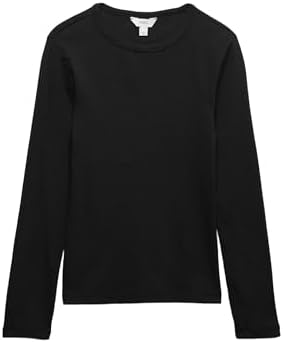 Marks & Spencer Damen Baumwolle Hemd Regular | Ärmellänge: Langarm, Rundhalsausschnitt, Ohne Kragen, Zum Reinschlüpfen, Leicht
