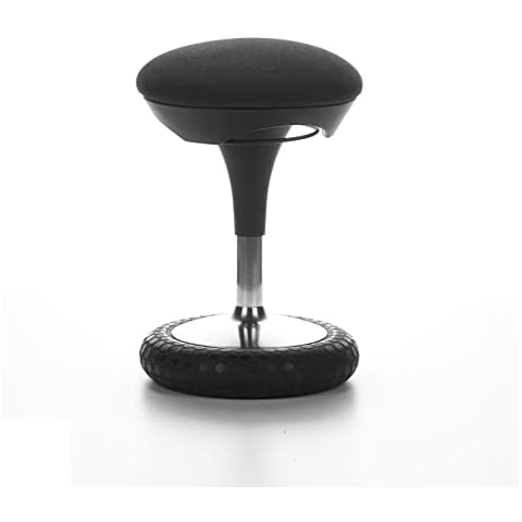 Topstar SI69G20 Sitness 20, ergonomischer Sitzhocker, Arbeitshocker, BürohockermitSchwingeffekt,Sitzhöhenverstellung,Bezugschwarz 54.0 x 41.0 x 41.0 Cover