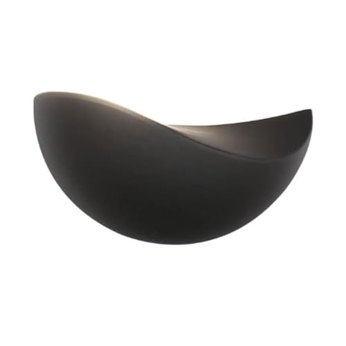 Modern Minimalist LED Up Down Wall Sconce Half Moon Shaped Light Fixture Warm White 3000K for Bedroom Living Room Hallway Black or White Aluminum(Dark)