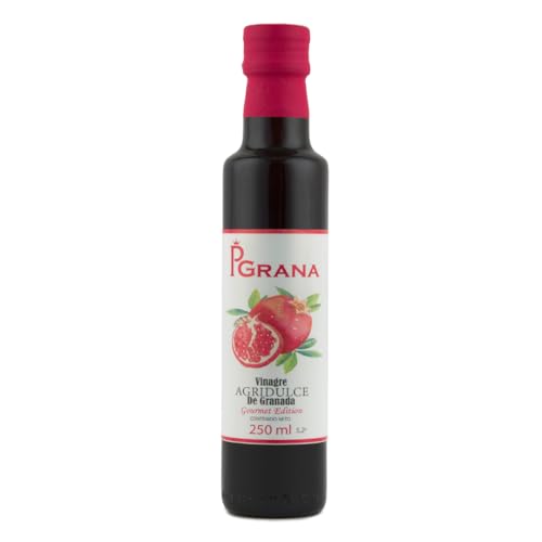Palacios Gutierrez Vinagre Agridulce de Granada, Edición Gourmet, 250 ml, Botella con Dispensador