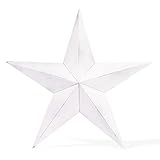The Hearthside Collection CWI Gifts Metal Barn Star - 24' Galvanized Hanging Star - Farmhouse Wall Decor - White - 1, 24.00' x 24.00'