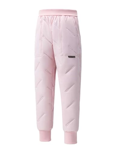 Girls Warm Trousers Kids Winter Elastic Waist Joggers Windproof Boys Casual Sweatpants