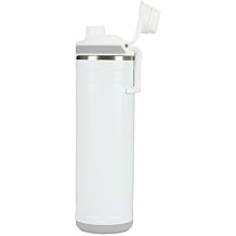 Pelican PacificTM Chug 26oz Water Bottle Recycled Stainless Steel, Vacuum Insulated for 24-hour Cold Drinks, Lid with Chug Spout, Ergonomic Handle, Fits Car Cup Holders, Bright White