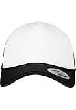 Flexfit Foam Trucker Curved Visor Cap, Unisex Adulto, Gorra, 6005FC, Negro/Blanco, Talla única