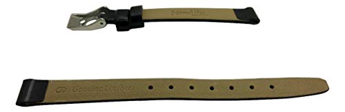 9Mm Black Leather Watch Strap Genuine Calfskin Wrist Band | Elegant, Flat Replacement Wrist Bracelet That Brings New Life To Any Watch (Womens Standard Length) #TOP1