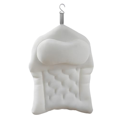 Ruwshuuk Cojín de baño - Soporte ergonómico para la espalda del baño - Reposacabezas de baño con ventosas Cojín de ducha para relajación diaria Piscina Wellness Camping Bañarse para todos en casa