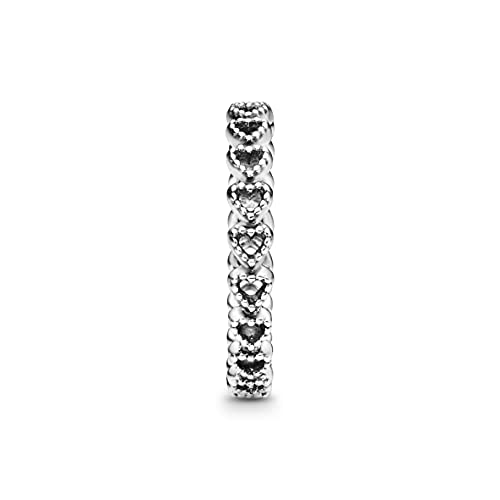 PANDORA Anillo 190980-52 Mujer plata Corazón Circonitas