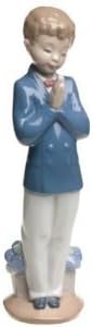 LLADRĂ“ Nao Collectible Porcelain Figurine: TIME to Pray - 8 " Tall - Church Boy...1st Communion