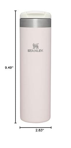Image of Stanley AeroLight Transit Bottle 20 oz | Locking Drink Through Lid | Leak Resistant Water Bottle or Coffee Travel Mug | Lightweight Insulated Stainless Steel | BPA-Free | Rose Quartz Glimmer