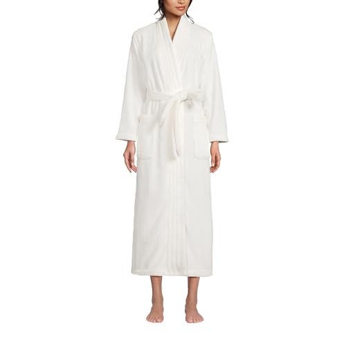 Lands' End Women's Cozy Plush Long Wrap Robe