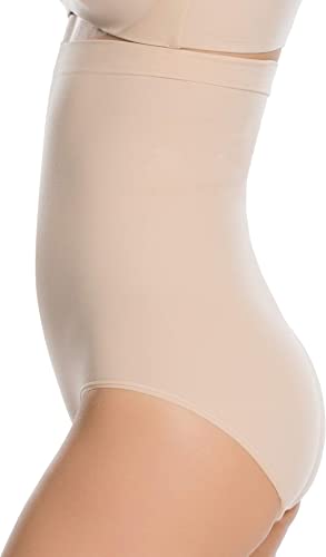 Spanx Women's Higher Power Panties Black Body Shaper Soft Nude Lg #TOP2