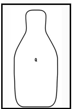Q Cardboard Target Printed on a Rectangular Sheet of Cardboard Black 23" x 35"