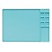 TE-730 Heat Resistant Soldering Mat Made of Silicone for Safe Brazing and Soldering Tasks on Electronic Devices (Teal)