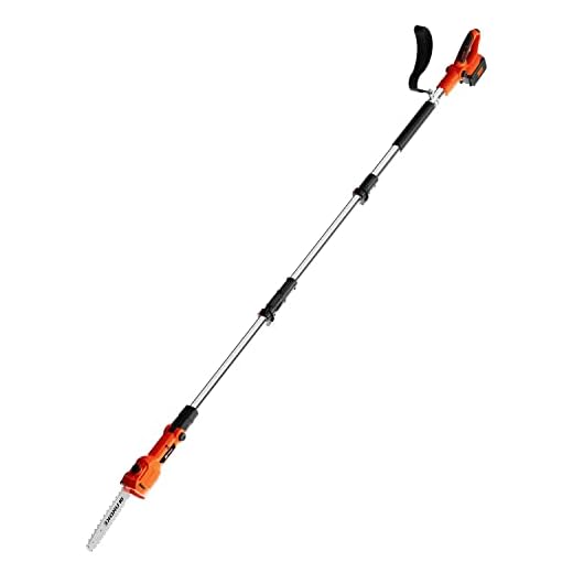 Ukoke Powerful 40V 8-Inch Cordless Pole saw with 2.0Ah Battery and Charger Included - Make Tree Trimming a Breeze!