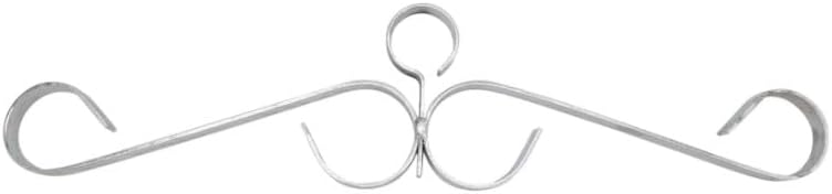 Chain Link 3-Piece 24" Long [12 Gauge] Gate Scroll - Decorative Gate Topper (Galvanized Steel)