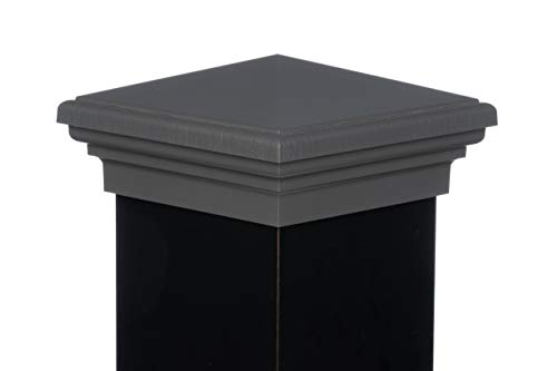 6x6 Grey Pyramid Post Cap Most Common fits (5.5"x5.5") Pressure Treated Post. New England Style Pyramid Top for Outdoor Fences, Mailboxes & Decks, by Atlanta Post Caps. Also Available in Actual 6"x6"