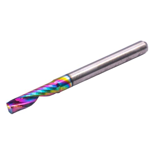 Image of BestParts High Performance 5Pcs Solid Carbide 1 Flute End Mill, DLC(Ta-C) Coated, Single Flute, 1 /8 inch Cutting Diameter, 1 /8 inch Shank Diameter, 2 /5 inch Length of Cut, 1-1 /2 inch Overall Length