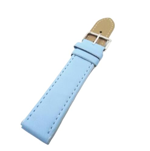HOYOPJ 10色ストラップ腕時計レザー腕時計バンド12mm 14mm 16mm 18mm 20mm 22mm 24mmレディースメンズ腕時計バンド無地腕時計ベルトと互換性あり(Blue,12mm)