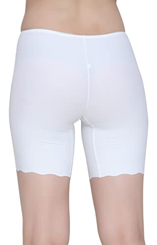 Image of GLAMORAS Women Nylon Spandex High Waist Stretchable Skin Fit Shorties Seamless Under Skirt Cycling Biker Bicycle Shorts