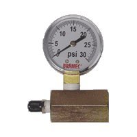 17256 Bramec 3/4 0-30PSI Hex Body Test Gauge