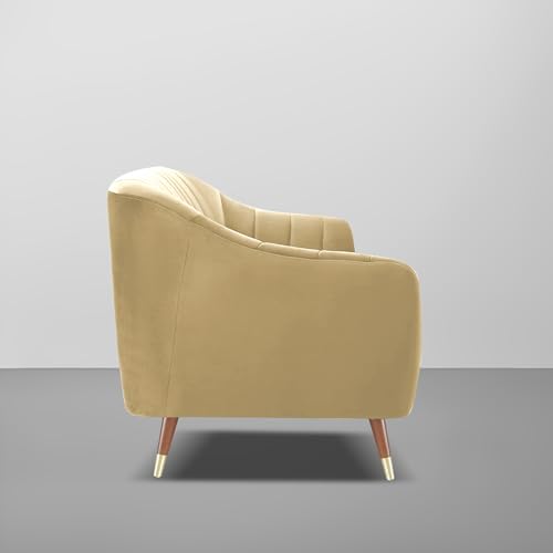 Image of Casaliving Anyse 2 Seater Sofa Set for Living Room (Cream Fabric) Premium Fabric Sofa