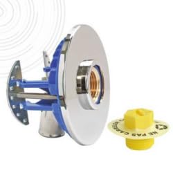 Somatherm - Sortie de cloison PER - FIXOPLAC Ciel de douche - PER Ø16 coudé à sertir - Femelle 1/2" (15/21) -